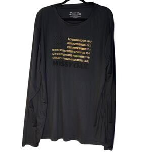 Mossy Oak by Staghorn Green Camouflauge Flag Dri-fit Rashguard Shirt sz 2XL